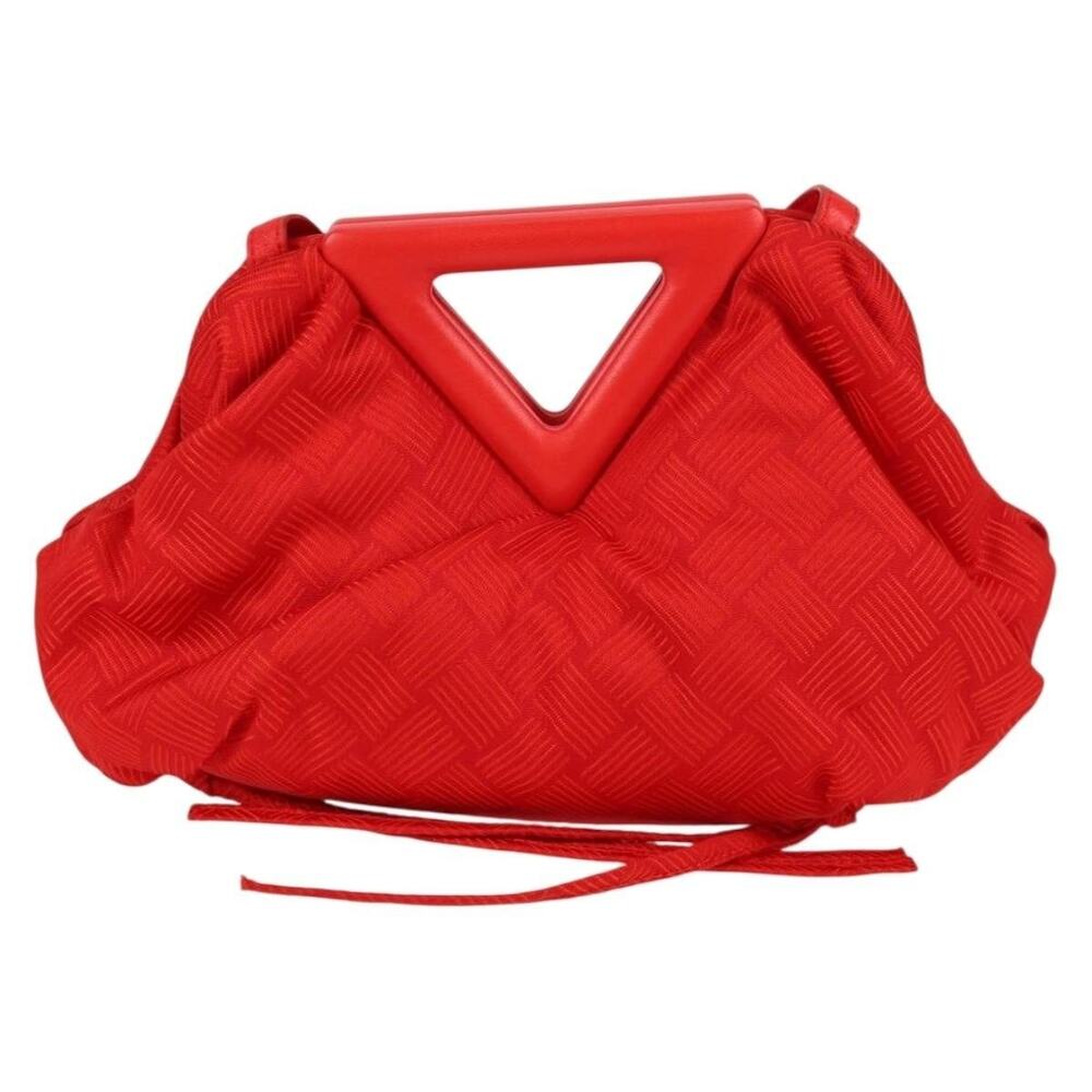 Bottega Veneta Nylon Point Handbag Red